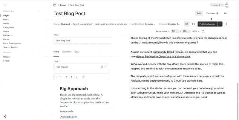 Content versioning with Payload CMS v3 Content versioning with Payload CMS v3 (v3.59.1)