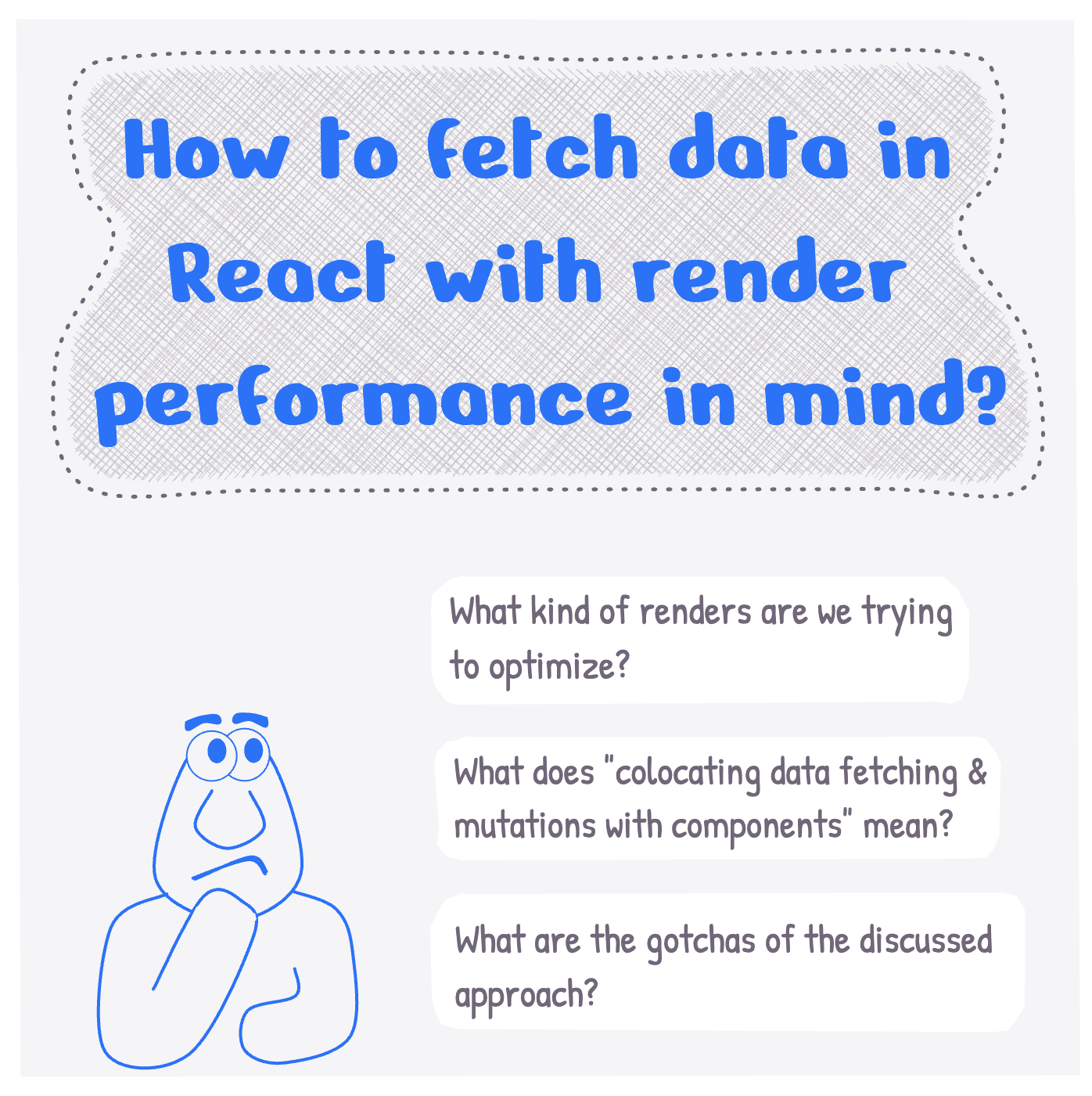 How to fetch data in React with render performance in mind?